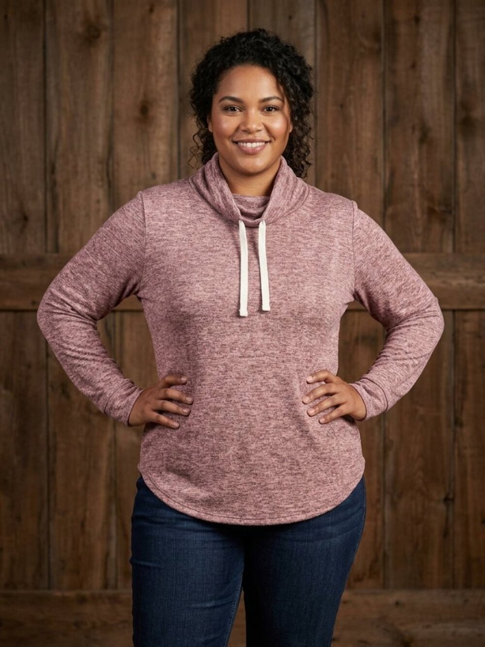 ROUGE collection cowl neck sweater plus size 3X